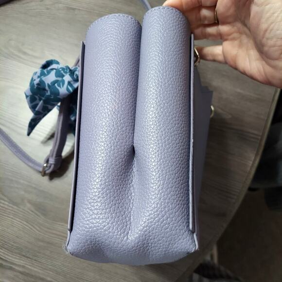 Steve Madden Lavender Pebbled Faux Leather Handbag Crossbody Bag - Picture 7 of 13